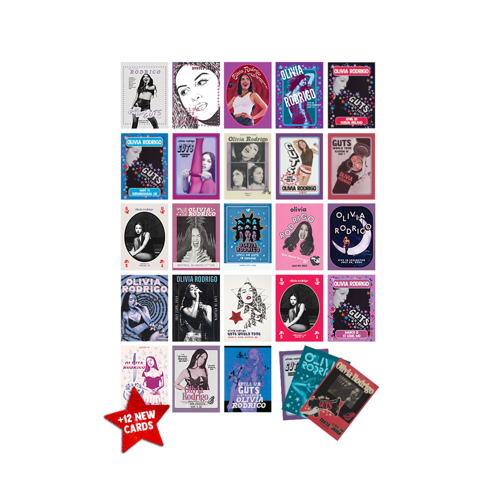 Olivia Rodrigo GUTS Trading Card Pack - Universal Music Nordics