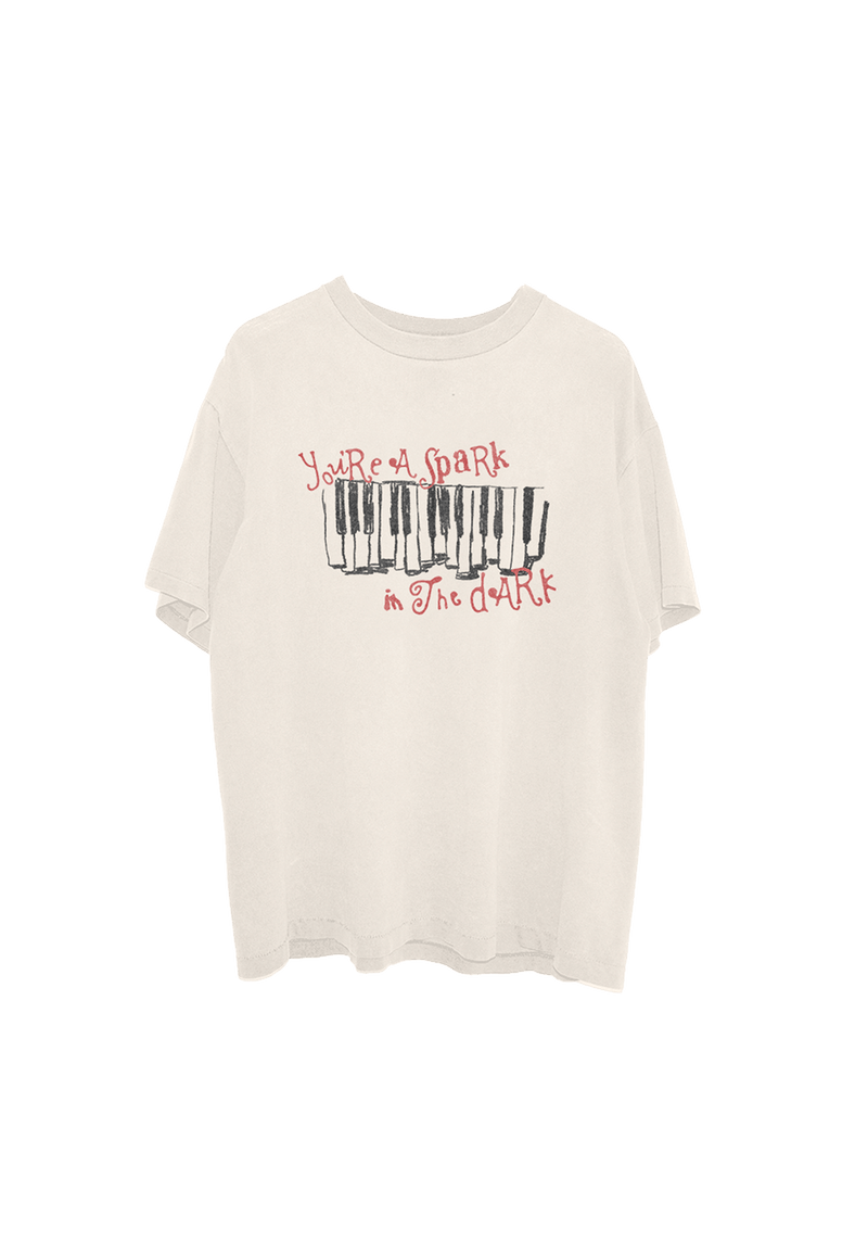 spark in the dark piano t-shirt