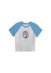album cover stitched women's baby cropped raglan