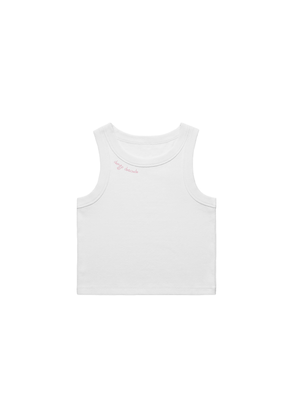 drop dead embroidered women's crop tank