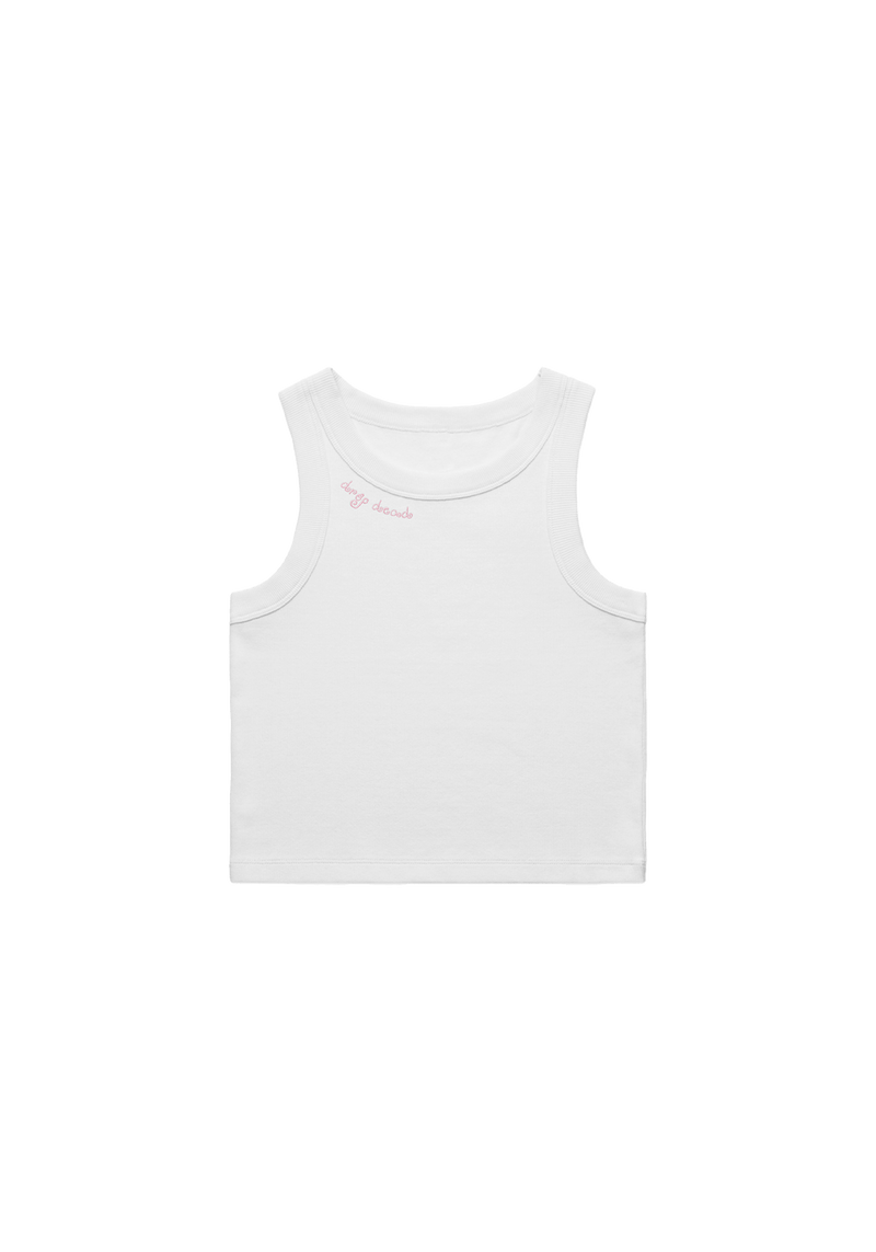 drop dead embroidered women's crop tank