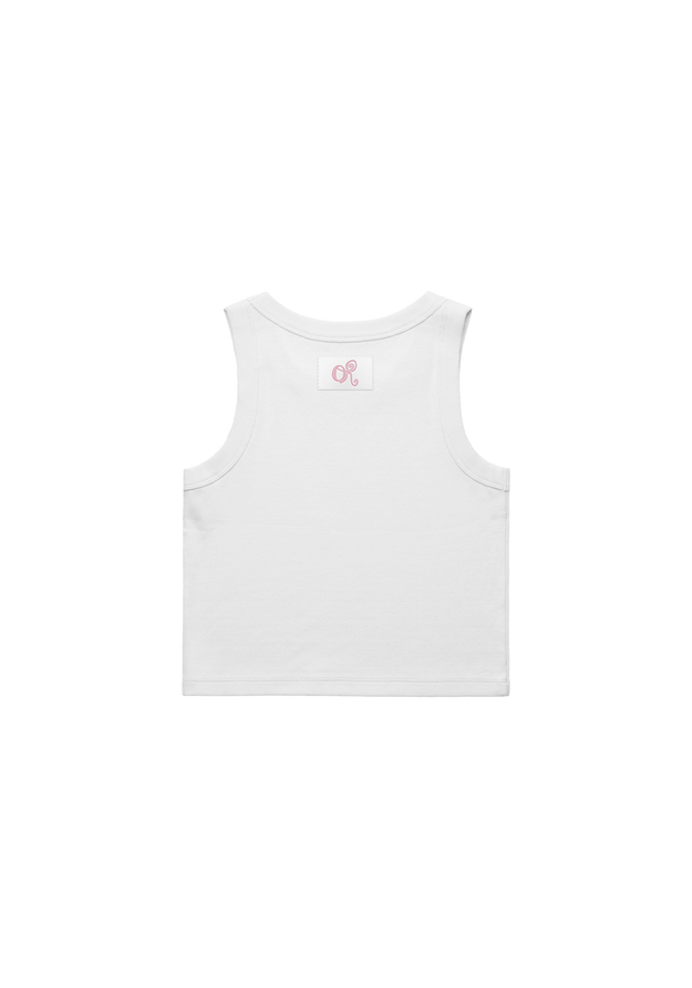 drop dead embroidered women's crop tank