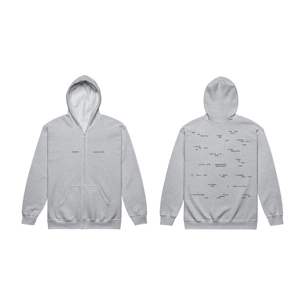 Daughter from Hell Tracklist Zip-Up Hoodie