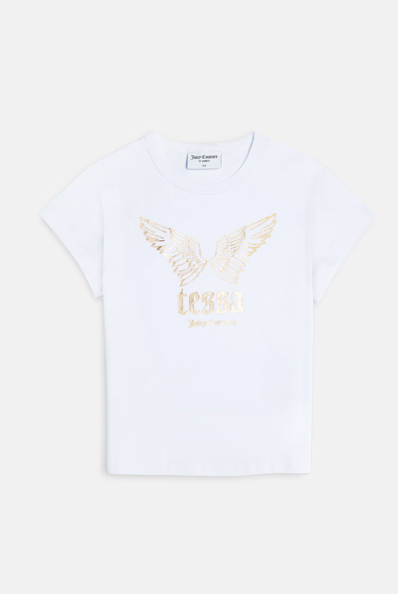 JUICY X TESSA CAPPED BABY SLEEVE TSHIRT
