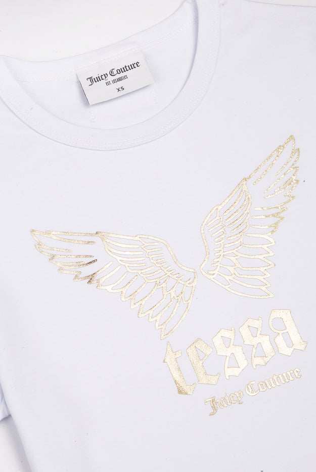 JUICY X TESSA CAPPED BABY SLEEVE TSHIRT