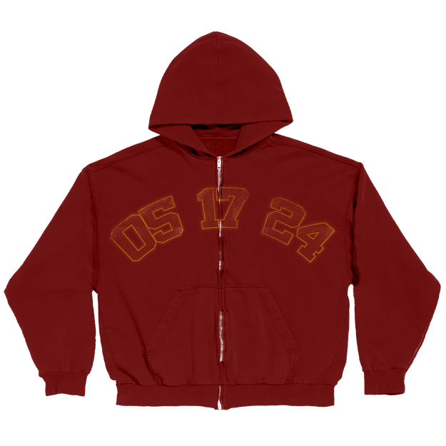 On The Mic Red Zip Hoodie