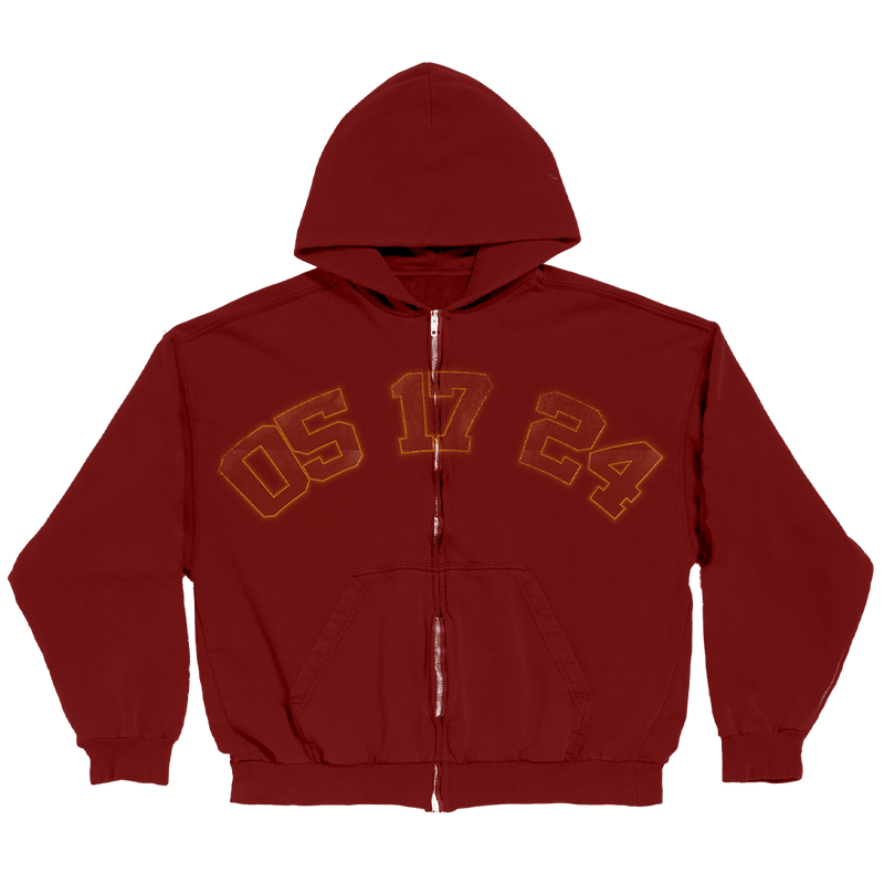 On The Mic Red Zip Hoodie