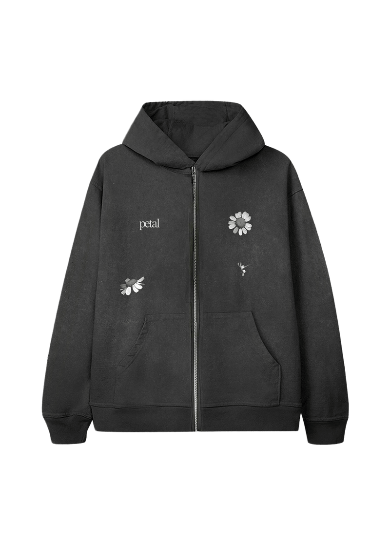 petal zip hoodie
