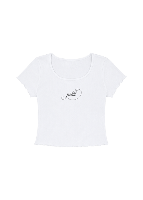petal ripped photo baby tee