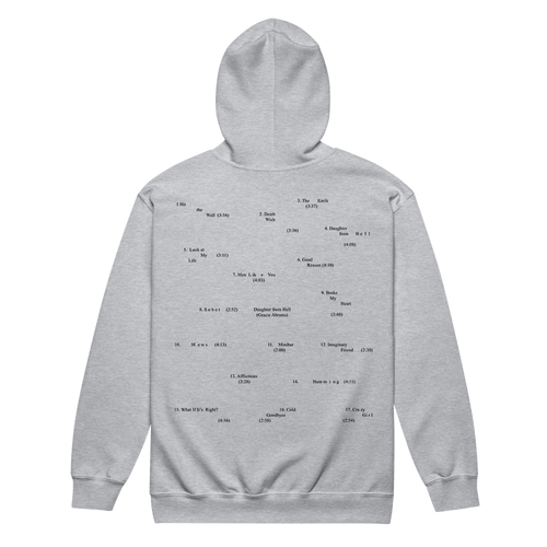 Daughter from Hell Tracklist Zip-Up Hoodie