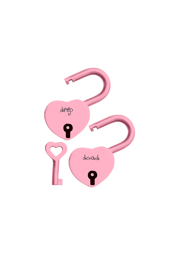 drop dead heart keyed padlock set