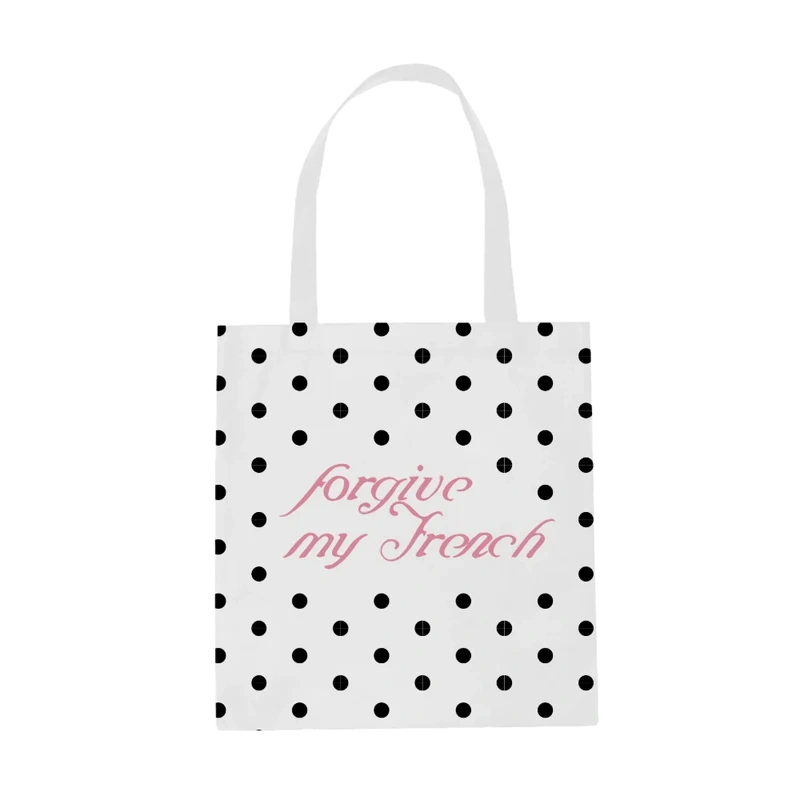 Forgive My French Polka Dot Tote