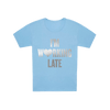working late silver foil graphic tee