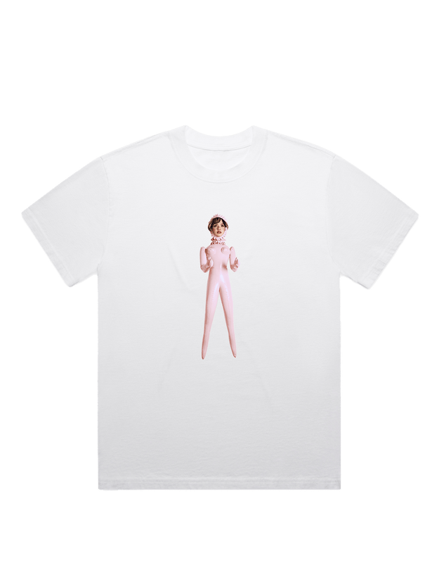 White Doll Print T-Shirt